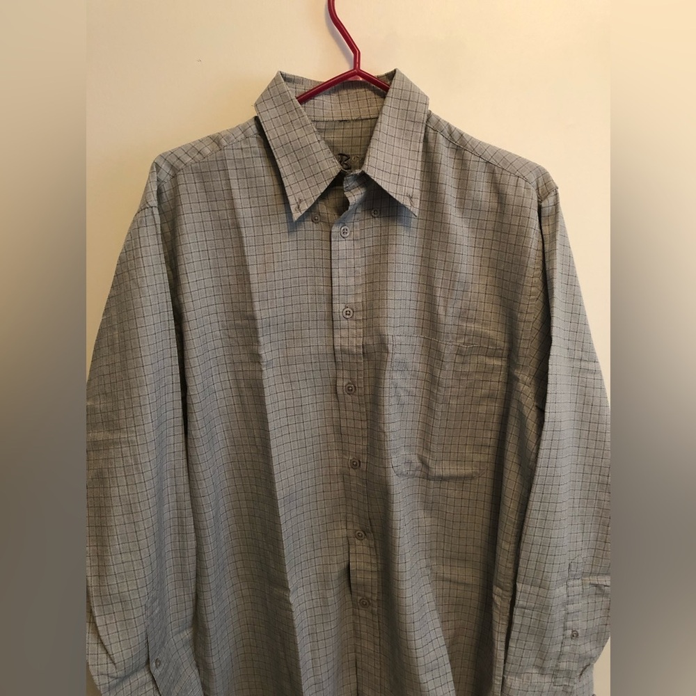 Men's Gray Checkered Shirt